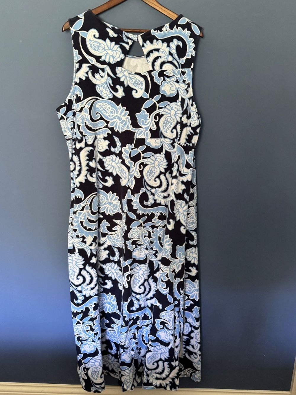 Talbots Jersey Maxi Dress -Dynamic Paisley 3X - Picture 2 of 7